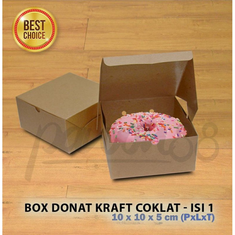 

Kotak Box Dus Donat KRAFT COKLAT - Isi 1 - ( 100 Pcs )