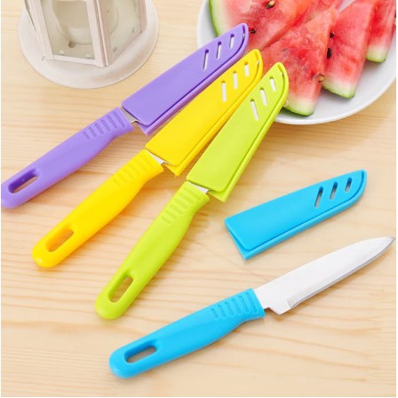 Pisau Kupas Buah / Pisau Dapur Tajam / Pisau Dapur + Sarung tutup / Pisau Dapur Buah Sayur Tajam