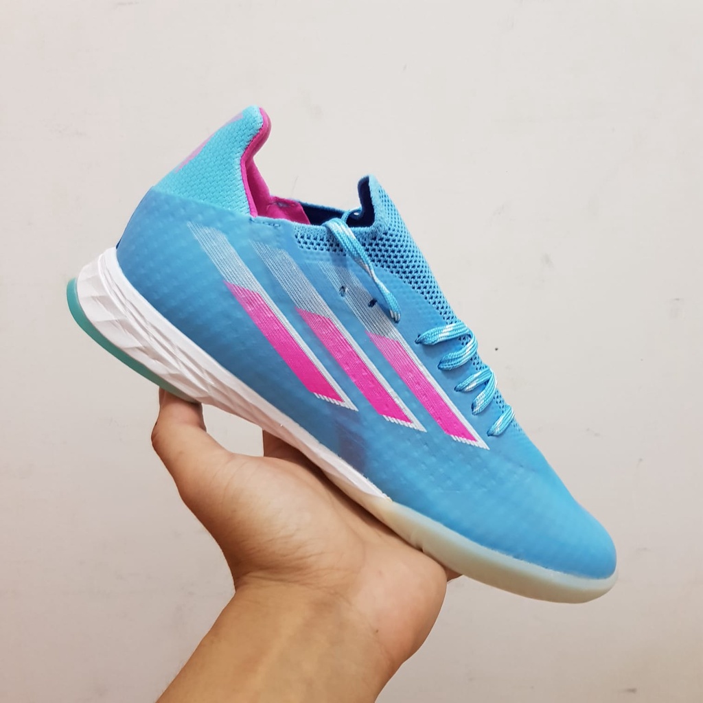 SEPATU FUTSAL ADIDAS SPEEDFLOW BLUE PINK IC-SEPATU FUTSAL ADIDAS-SEPATU FUTSAL-FUTSAL