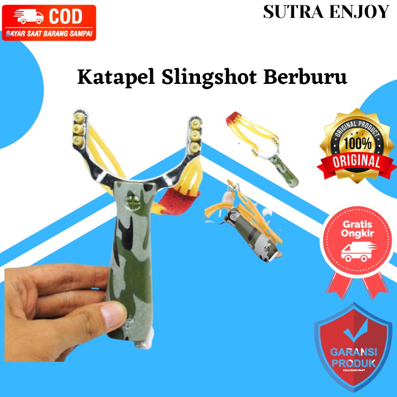 Ketapel Katapel Slingshot Berburu Aluminium Besi Original Murah