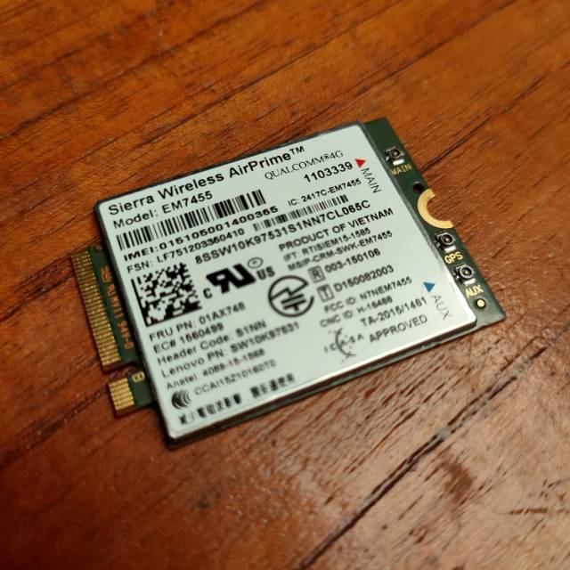 Modem Internal Thinkpad WWAN Sierra EM7455 X260 X270 T460 T470 P50 P51 X1 Carbon gen4 X1 Carbon gen5