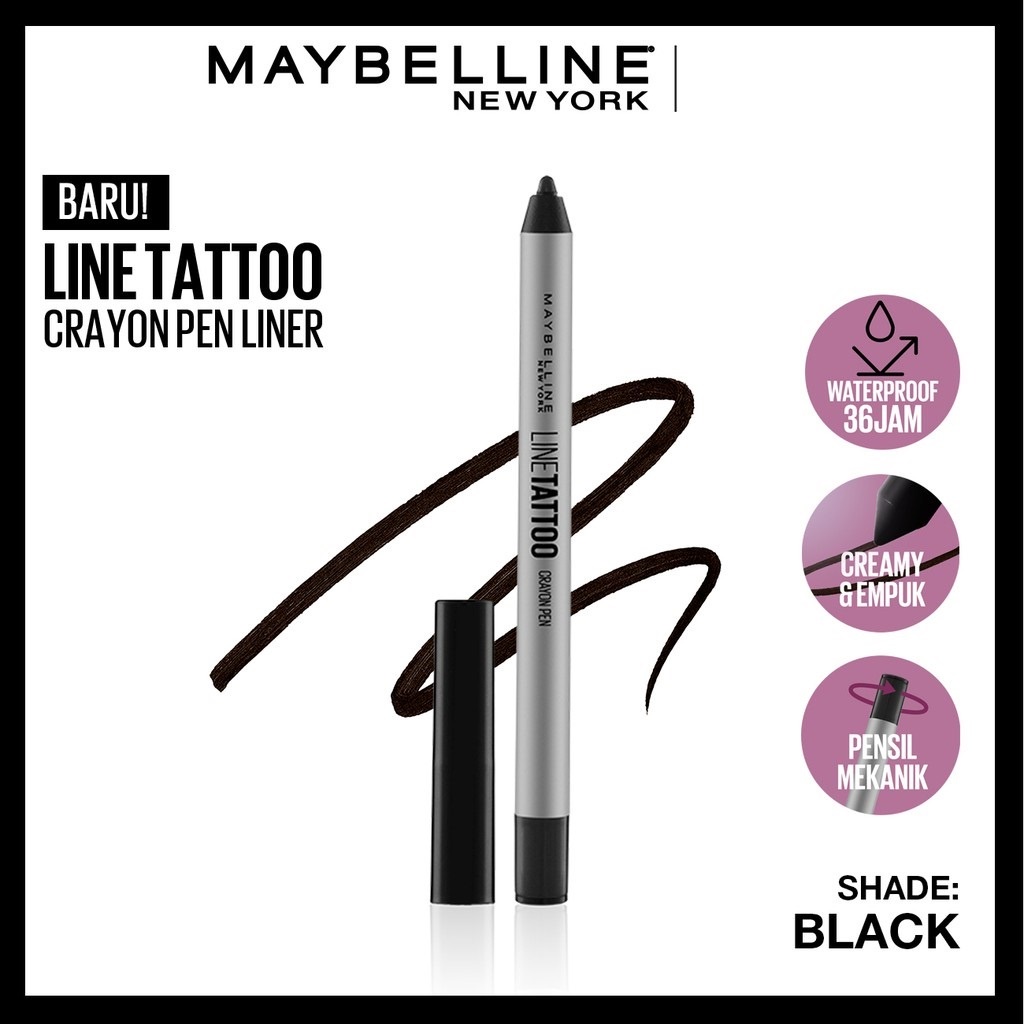 Maybelline Line Tattoo Crayon Pen Liner | Eyeliner BY AILIN