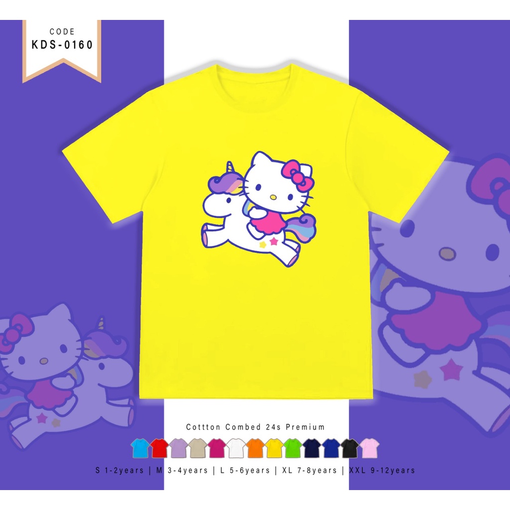 T-SHIRT / KAOS ANAK-ANAK TERMURAH BERGAMBAR HK UNICORN- TERIMA CUSTOM KAOS KELUARGA