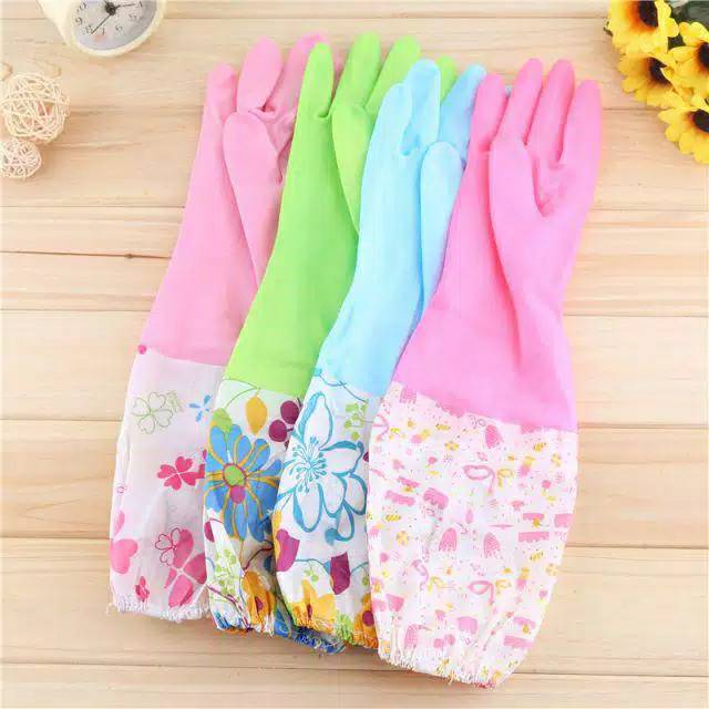 Sarung Tangan Latex Panjang 50cm untuk cuci piring/berkebun/beternak/cleaning Service