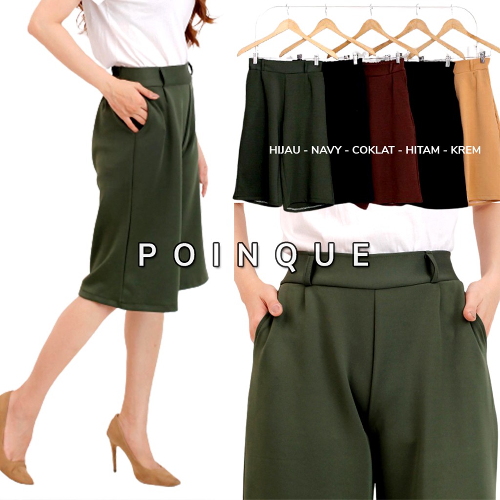 (BISA COD) Celana Kulot Wanita / Celana Kulot 3per4 / Kulot Pendek Wanita / Kulot Scuba/Kulot Prem