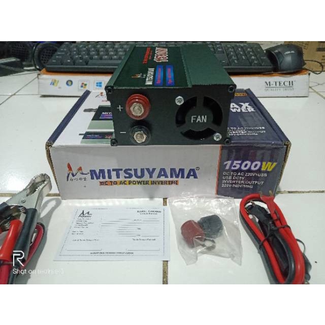 POWER INVERTER DIGITAL MITSUYAMA 1500W INVETER 1500 WATT DC 12V TO AC 220V