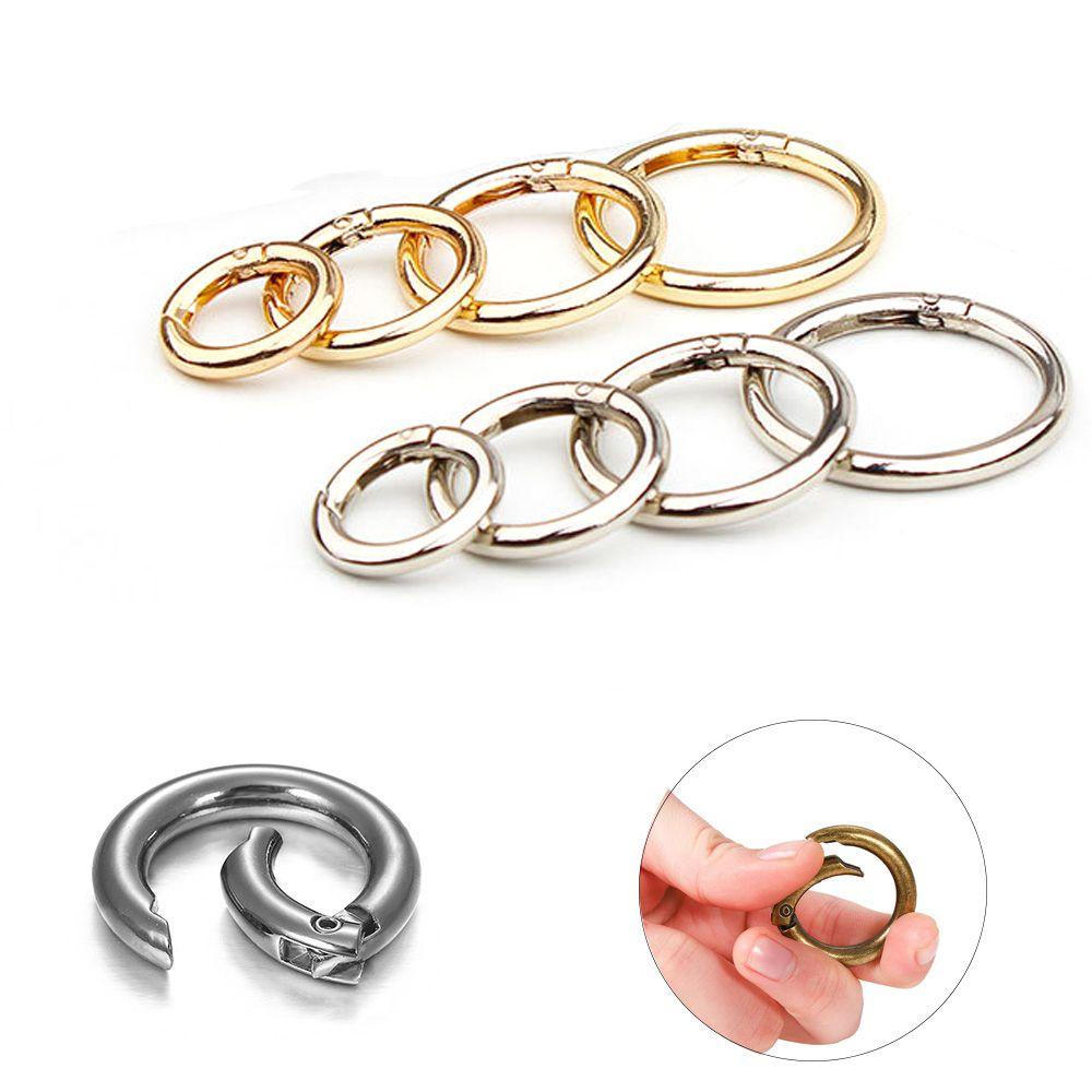 Lanfy Spring Clasps O Ring Carabiner Bulat Dapat Dibuka Untuk Gesper Perhiasan DIY