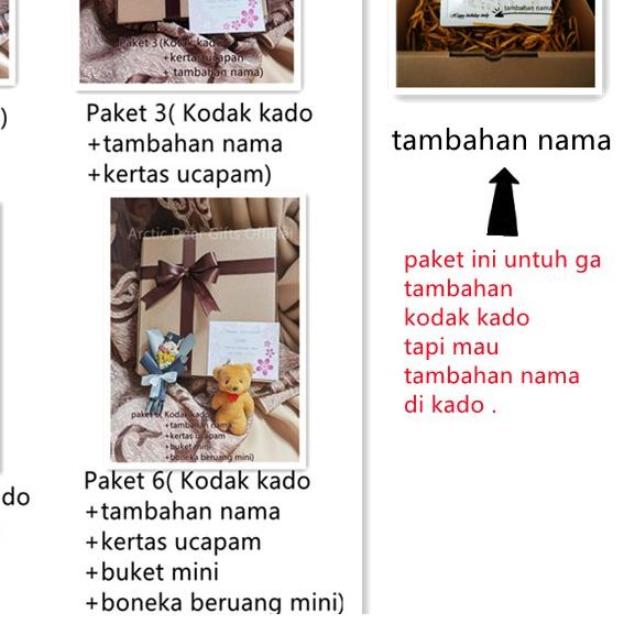 

➵ tambahan kotak kado ☛