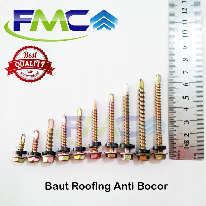 Baut Roofing Rooping Sekrup Atap Skrup Murah Drilling Atap Baja Ringan Plafon Besi Hollow Anti Bocor