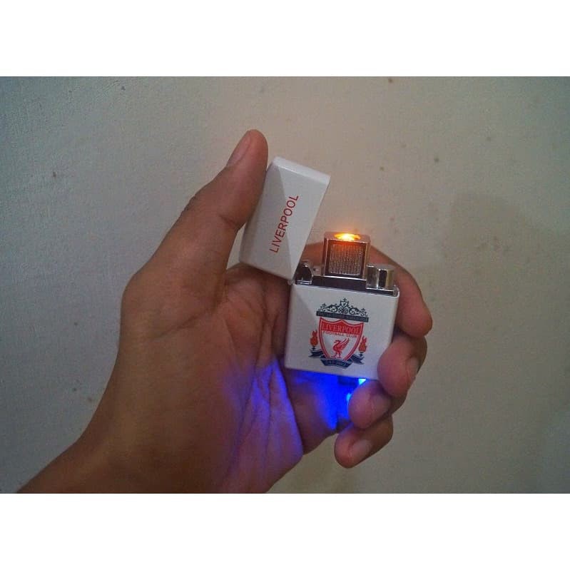 Terbaru KOREK API USB LIVERPOOL 2133-2 ELEKTRIK CAS CHARGER LIGHTER MANCIS