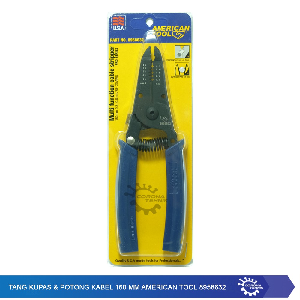 Tang Kupas &amp; Potong Kabel 160 mm American Tool 8958632