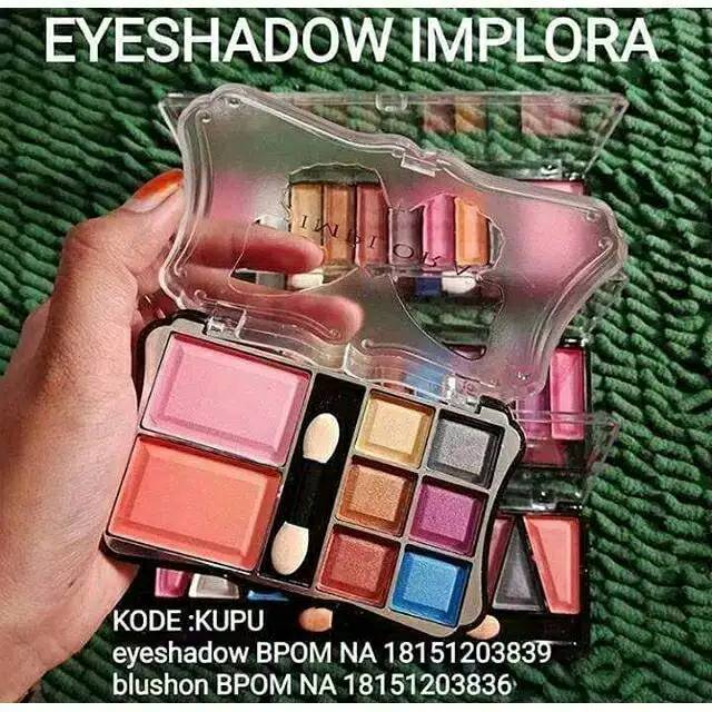 [ GROSIR ] Eyeshadow Implora Eyeshadow Pallete + Blush On No.7007 (Kupu-Kupu)