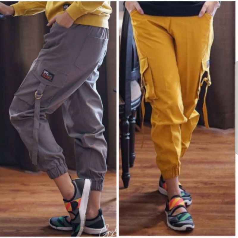 Celana Jogger Cargo Pants American Drill