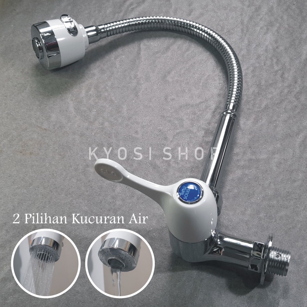 SOLIGEN WS1 Kran Wastafel Cuci Piring Fleksibel / Kran Tembok Wastafel Leher Angsa Fleksibel SOLIGEN