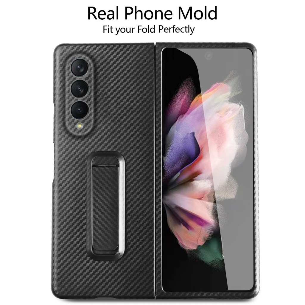 RaCaseta Samsung Galaxy Z Fold 3 5G Fold3 5G ORIGINAL ARAMID COVER Standing Casing