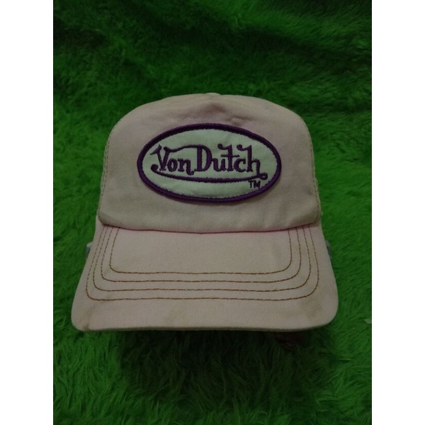 jual trucker hat von dutch pink