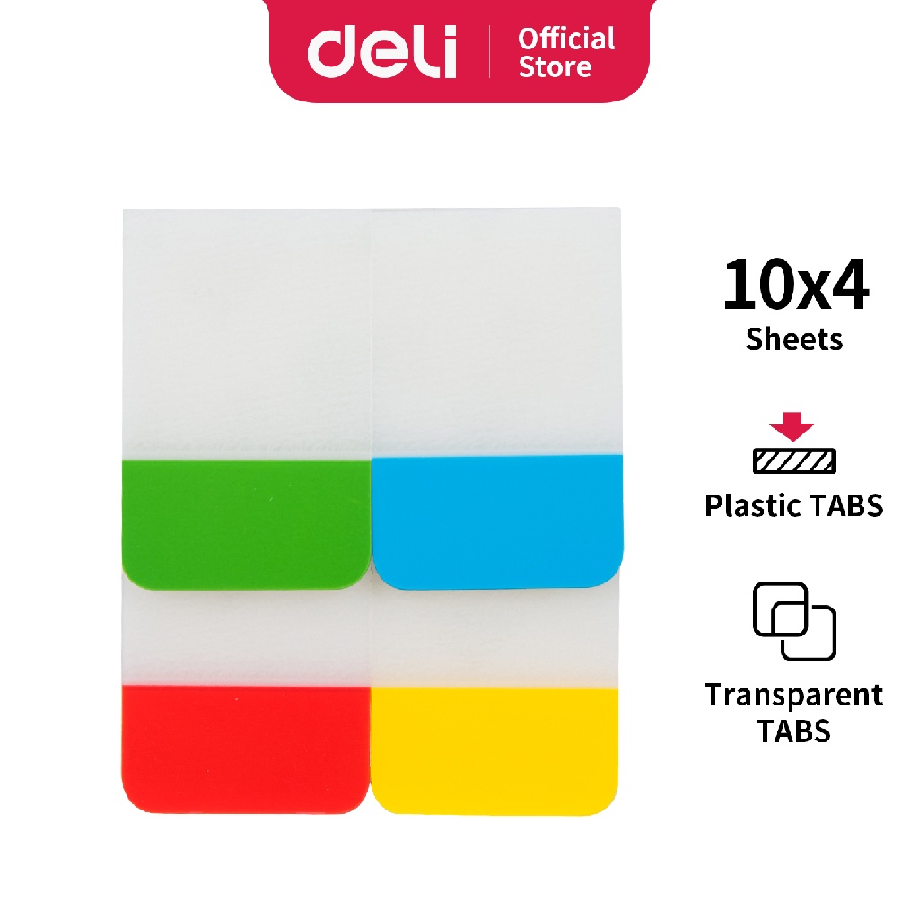 

DELI Memo Indeks / Pembatas Buku - PLASTIC/PLASTIK 1 Index Tabs 40