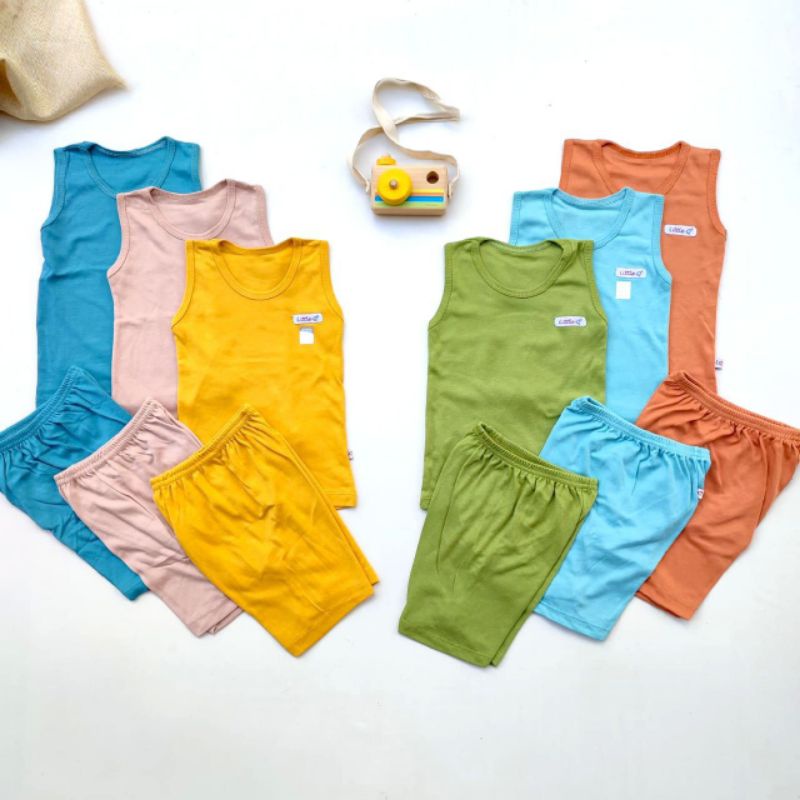 Baju Anak Little Q Setelan Kutung Size S, M, L dan XXL