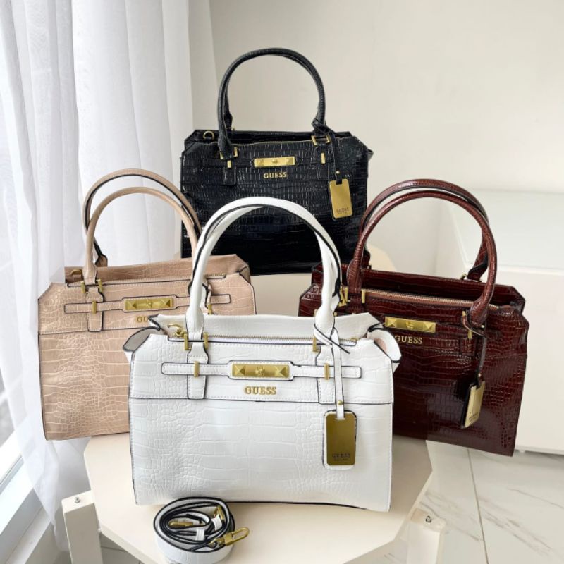 Guess Raffie Croc Print Handbag Original / Tas Guess Croco Original / Guess Bag Original