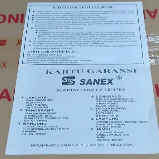 Kompor Gas SANEX 1 Tungku Body stainless steel K 808 S