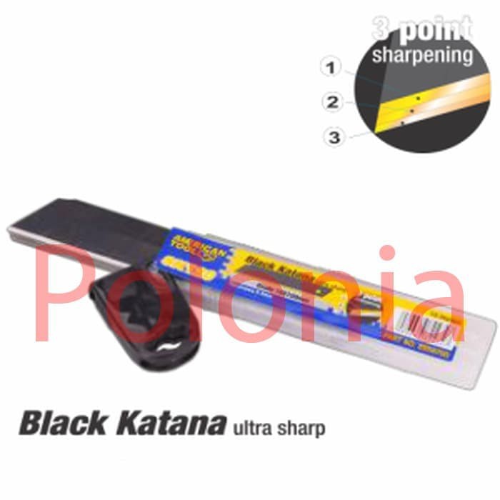 

American Tool Refill Pisau Cutter 18mm Black Katana 10Pcs 8958700