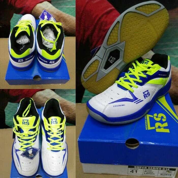 PROMO Sepatu Badminton RS Super Series 614/RS SS 614 Pitih/Lemon - Original TERLARIS