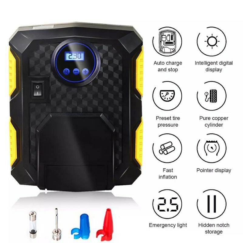 Inflator Pompa Elektrik Listrik Kompresor Angin Ban Mobil Motor Pump Portable Air Compresor  150 PSI