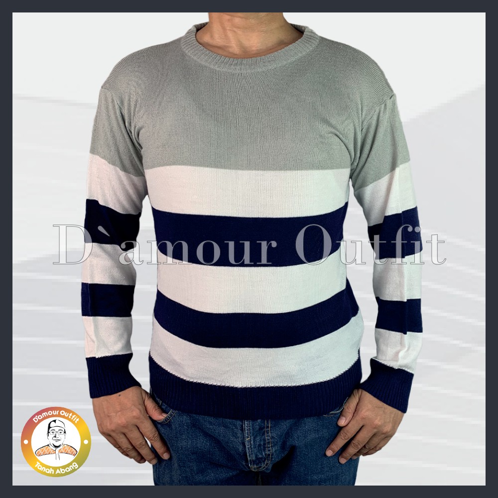 Sweater Rajut, Sweater Rajut Pria, Sweater Rajut Stripe, Sweater Pria 12 Get Premium Quality