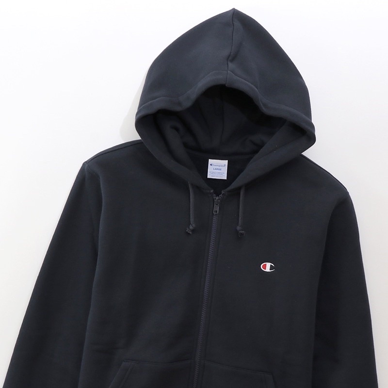 Hoodie Zipper Champion Basic Logo Original Japan Market C3-Q106