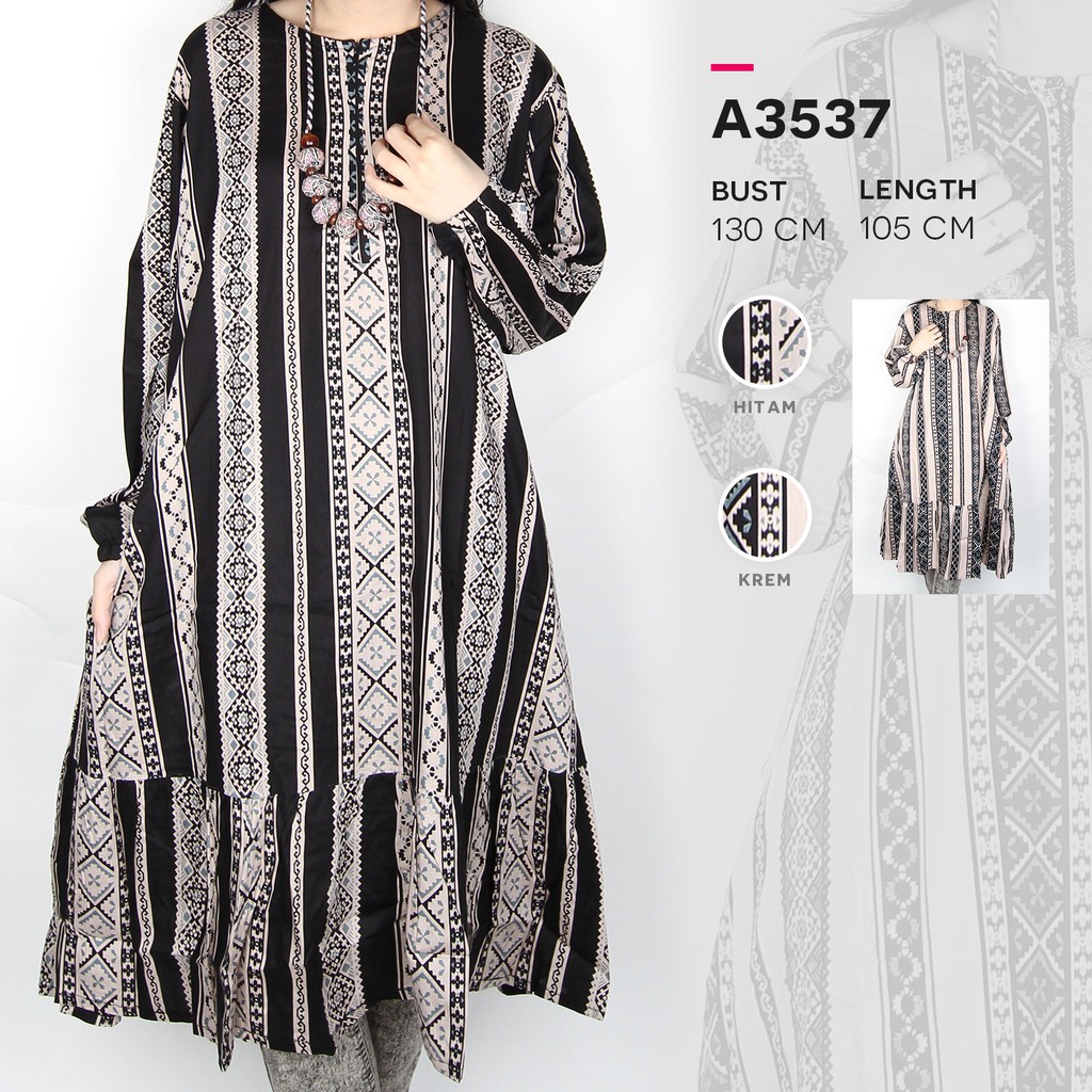 Maliju Tunik Jumbo Rempel Busui Katun - A3537