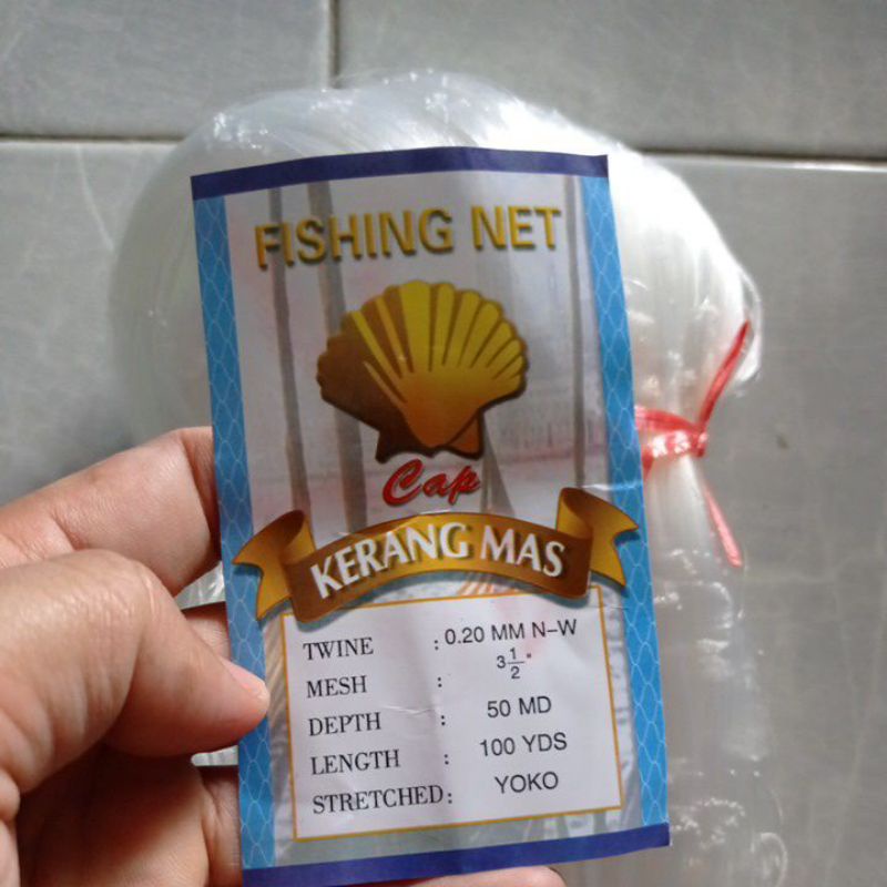 Jaring ikan 3½ inchi 0.20 50md/100yds yoko pukat ikan jaring ikan mujaer jaring ikan murah