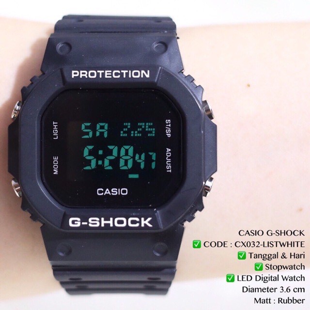 Jam tangan Gshock Anti Air GLS5600 Digital Pria Wanita CX032