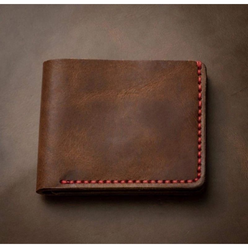 Dompet Kulit Crazy Horse - Dompet Kulit Lipat Pria - Kulit Sapi Asli - Dompet Kulit Asli