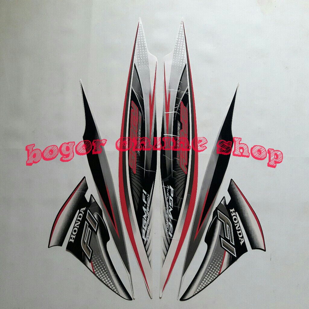 Stiker Motor Striping Honda Spacy 2012 fi Putih