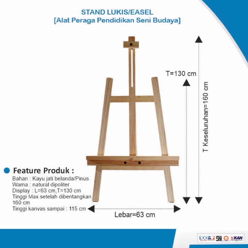 

Stand Lukis Easel - Standart Lukis Kayu [Alat Peraga Pendidikan Seni Budaya]