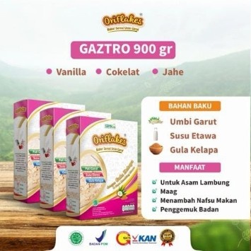 

Oriflakes Gastro - 900 Gram - Bubur Sereal Umbi Garut - Maag - Asam Lambung - Gerd