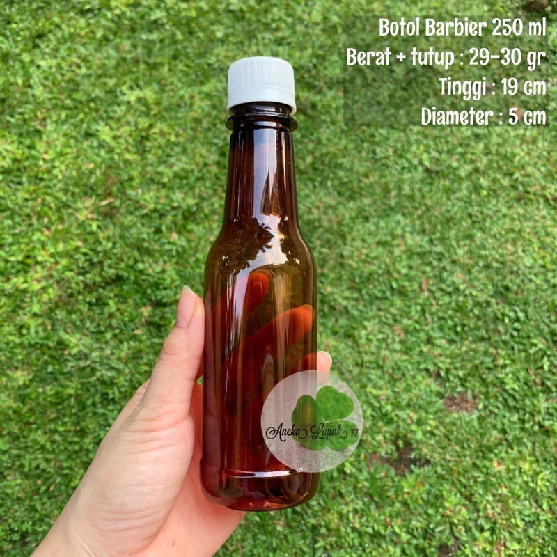 Botol Barbier 250 ml botol madu botol lucu tebal botol unik-Botol Coklat