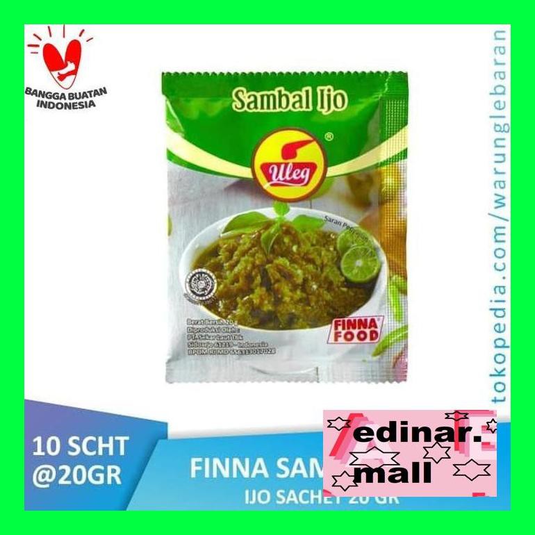 

50Siusbu Pack Finna Sambal Uleg Ijo Sachet (10 X 20Gr) Bud050S