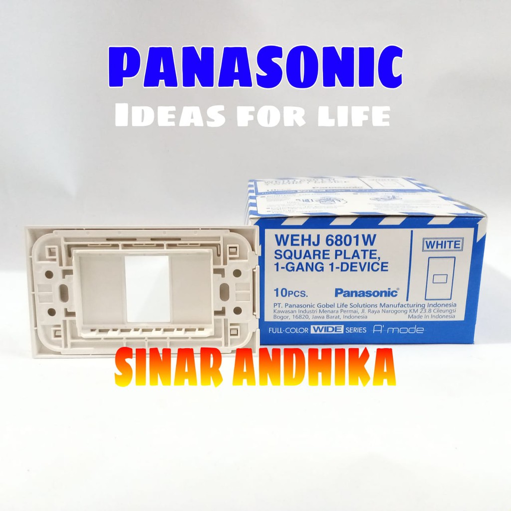 FRAME SAKLAR 1 GANG 1 DEVICE PUTIH A MODE PANASONIC WEHJ 6801W