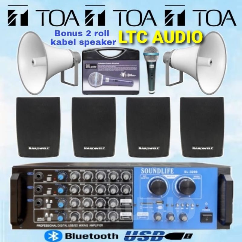 PAKET SOUND SYSTEM TOA MASJID &MUSHOLA UNTUK OUTDOOR-INDOOR (BERKAH 4)