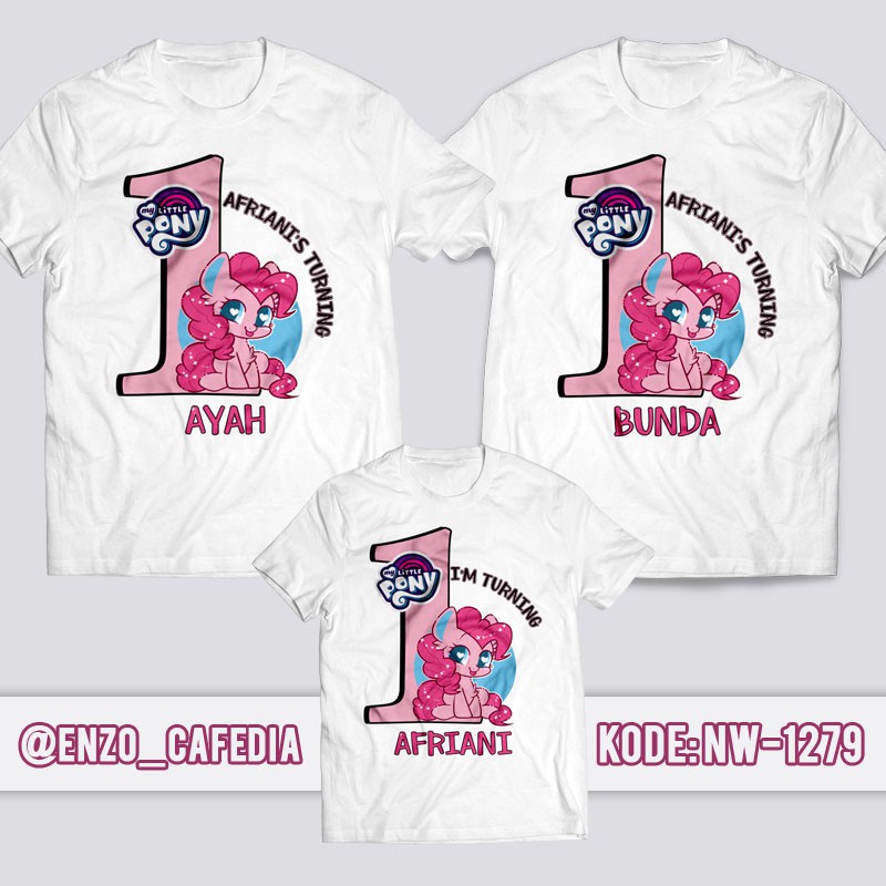Jual Kaos Ulang Tahun Anak Kaos Couple Keluarga Desain Kaos Little Pony Nw 1279 Gratis Custom