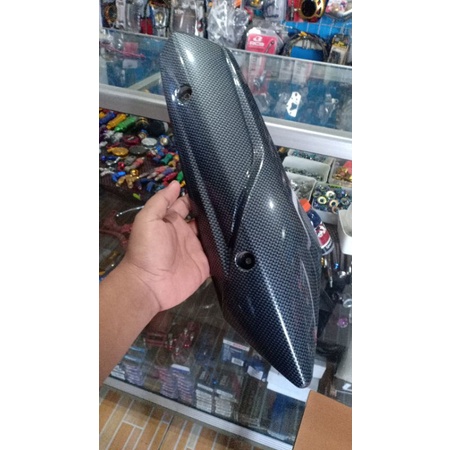 cover knalpot karbon carbon mio 125 mio M3 fino 125 original thailand cover knalpot carbon karbon mi