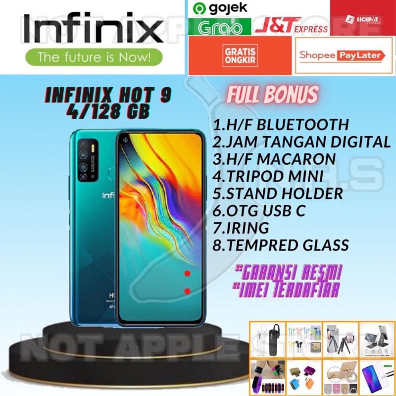 INFINIX HOT 9 RAM 4/64GB 4/128GB NEW BARU GARANSI RESMI