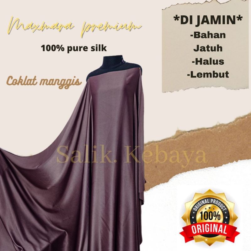 Jual Paket Hemat Bahan Bridesmaid Kain Satin Maxmara Premium Pure Silk Original Bakal Kain