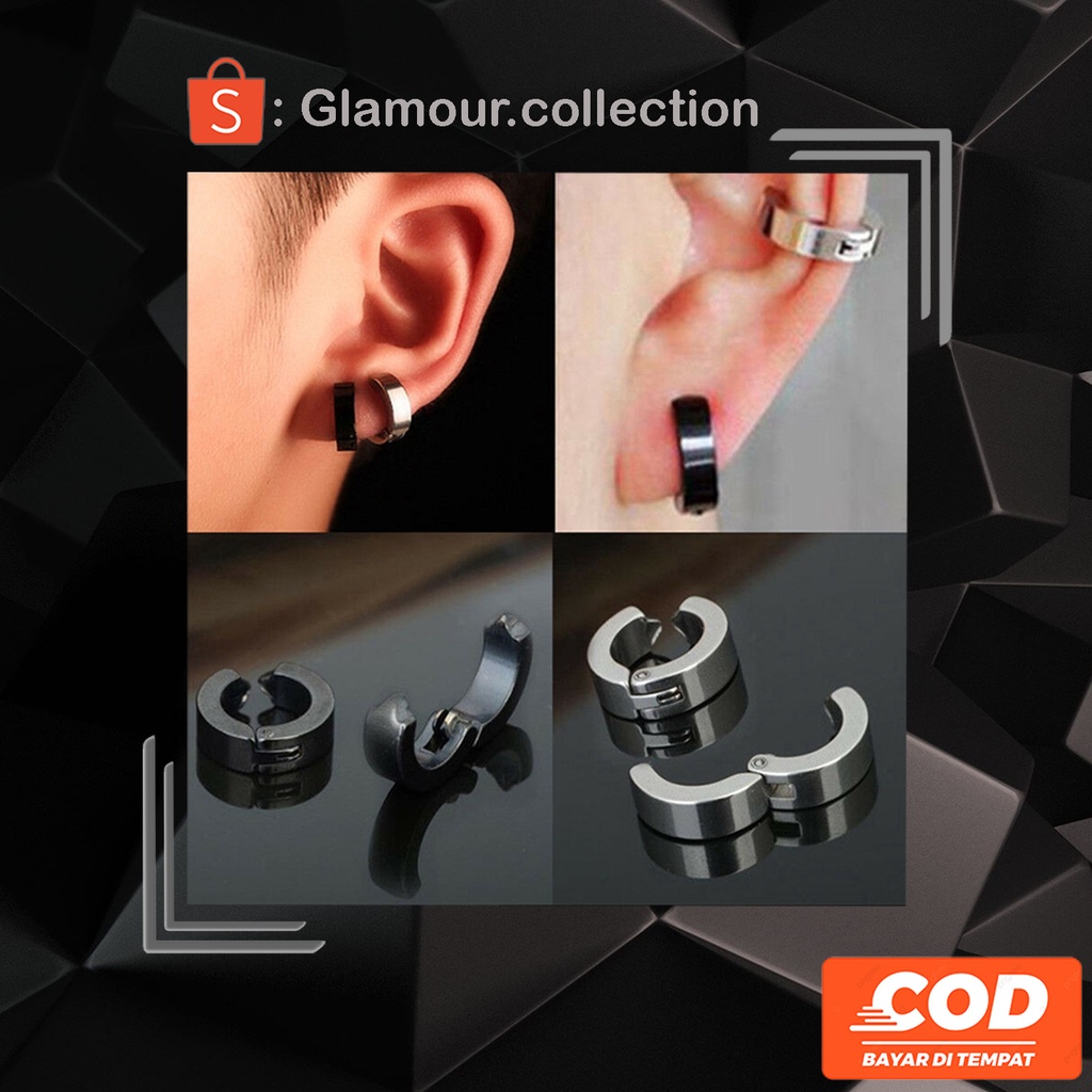 [COD] Anting Telinga Jepit Dengan Bahan Titanium -Tanpa Lubang Tindik