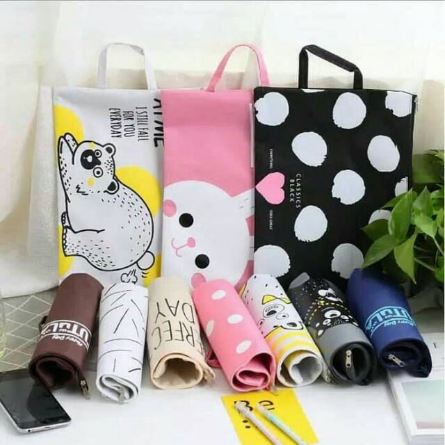 

Tas Simpan Map File A4 Motif Kartun Lucu