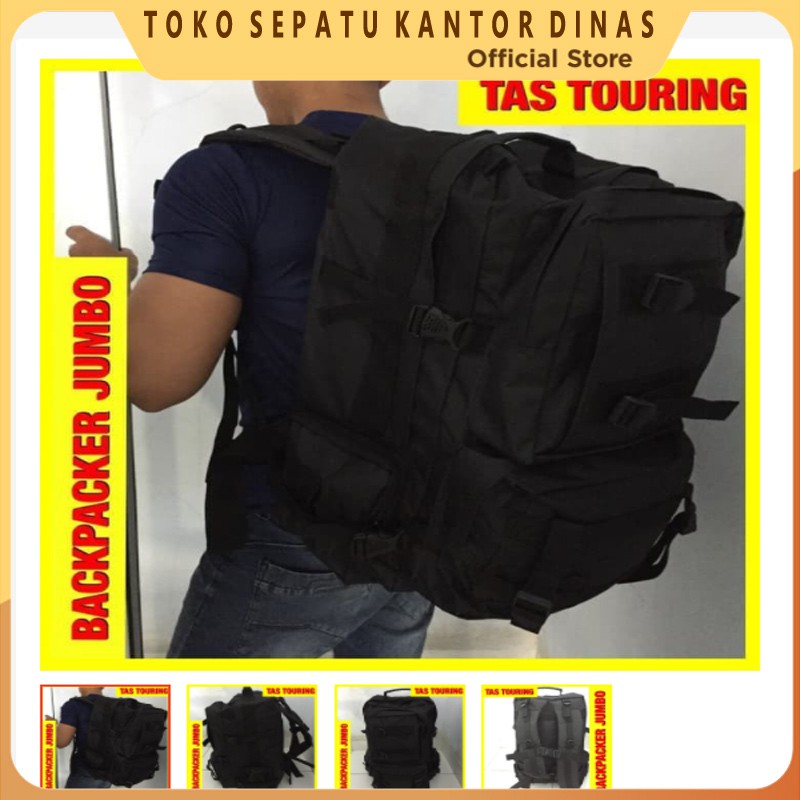 Promo Terlaris Tas Punggung Ransel Hitam Besar Militer 50x27x40 cm          ⠀⠀⠀⠀⠀⠀⠀⠀⠀