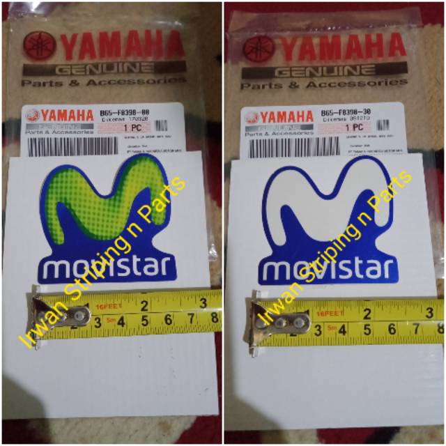 Stiker Striping Logo Movistar Yamaha Original Yamaha Aerox R25 R15 MX King Vixion