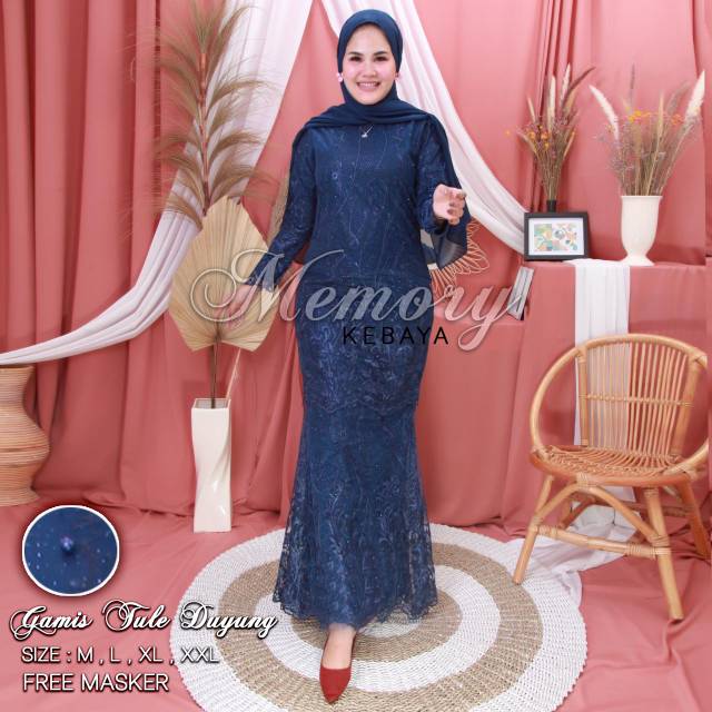 (TERLARIS) Gamis kebaya duyung  Full Tulle/ Gamis Butik/ Gamis Kebaya MODERN / Gamis KEBAYA PESTA TE