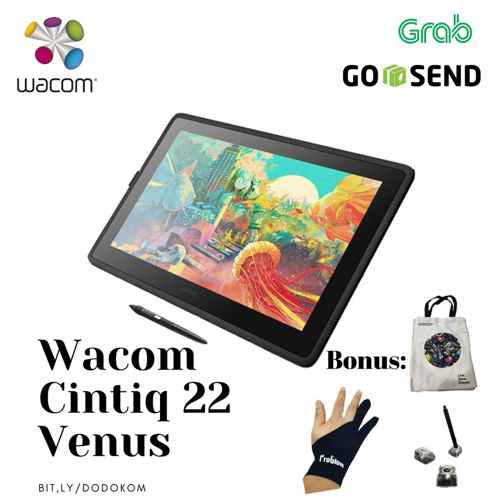 New Wacom Cintiq 22 Venus Murah Garansi Resmi Bonus Glove